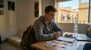 Тапас с хамоном и недорогие блюда меню дня в ресторане.
